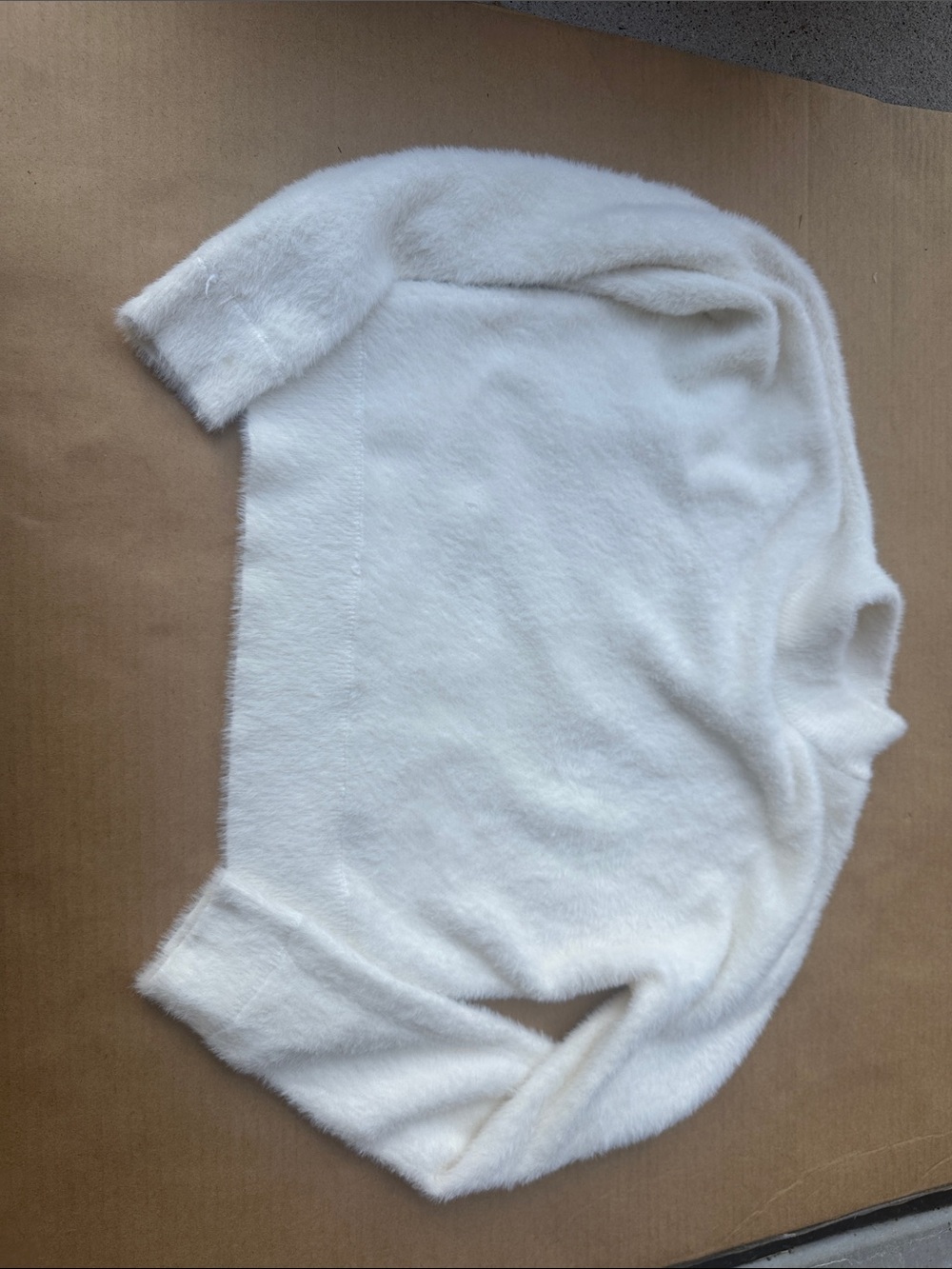Bailey 44 Cream Fuzzy Turtleneck Sweater